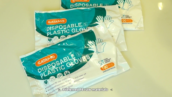 Gatamope van Goedkope Multifunctionele Beschikbare Duidelijke Transparante HDPE de Rangkinderen van het Keukenvoedsel handschoenen